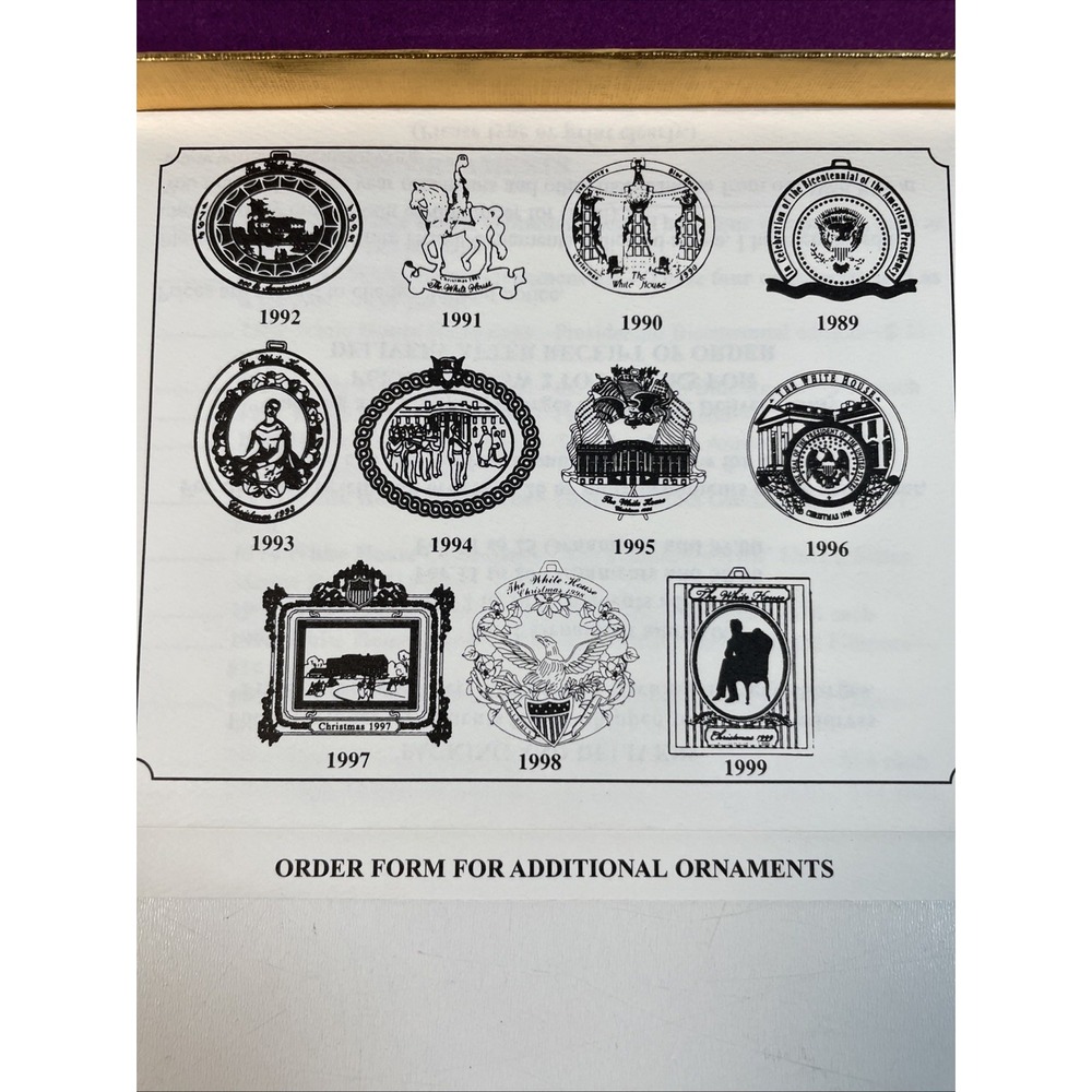 White House Historical Association ornament 1999 Abraham Lincoln Complete W/box - Picture 7 of 10